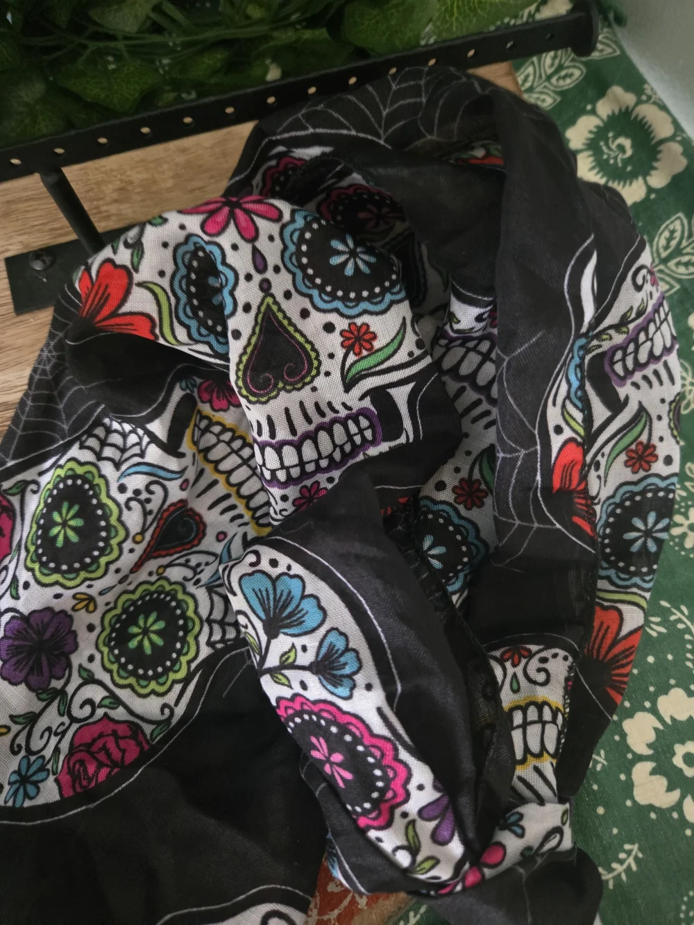 4/$15 Hair Accessories Scarf Boho Whimsigoth Sugar Skulls Bohemian Braids Volume
